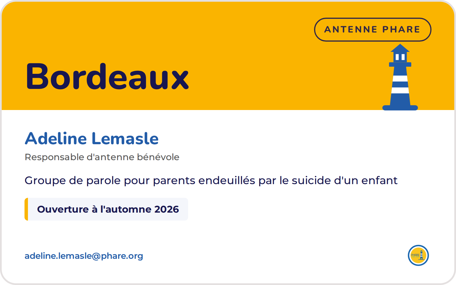 Antenne PHARE de Bordeaux — Adeline Lemasle